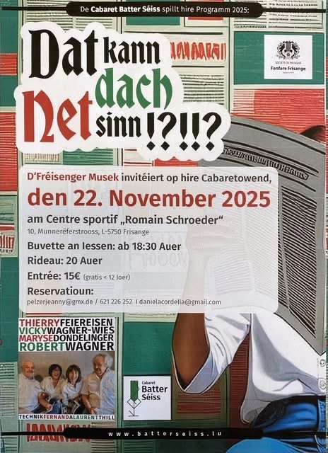 Cabaret-Owend Batter Séiss : Dat kann dach net sinn !?!!?