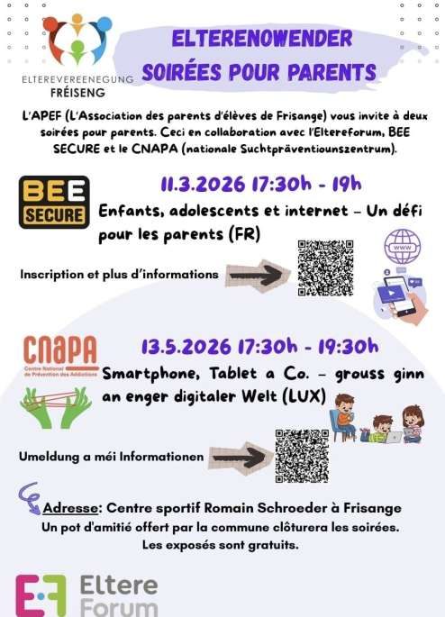 soirée pour parents / Elterenowend