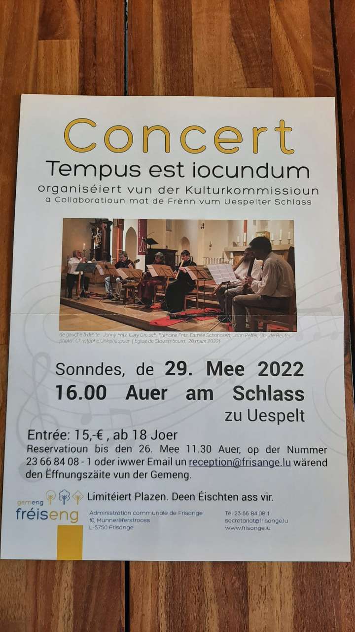 Concert Tempus est iocundum ënnert der Direktioun vum Johny Fritz